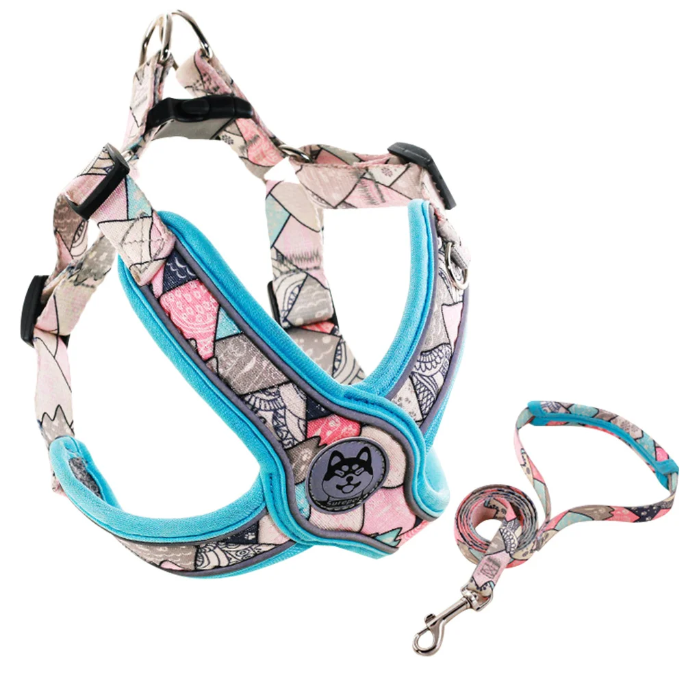 

1 Set Dog Vest Leash Anti-escaping Dog Traction Rope Reflective Dog Walking Rope