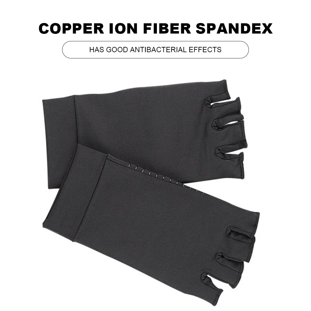 

1 пара, медные Компрессионные спортивные перчатки с силиконовой ладонью