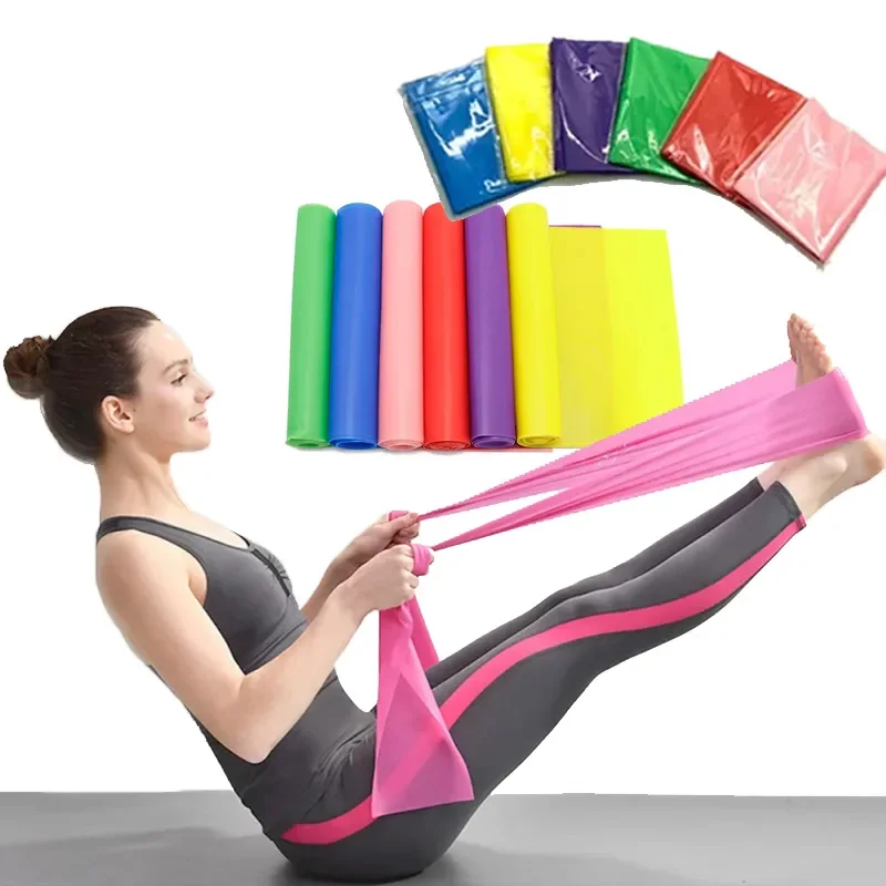 

Gym Rubber Yoga 150cm Training Fitness Resistance Stretch Band Fitness Elastic Exercise Natural Pilates Band Rubber Exercise