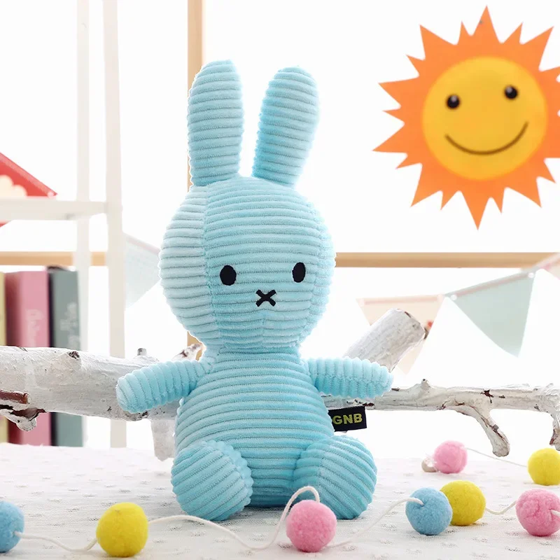 Фото 8-дюймовый кавайный милый полосатый кролик Miffy PP, хлопковая мягкая фигурка, игрушка, периферийная кукла, Рождественский подарок для девочек и мальчиков №2