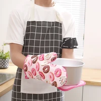 kitchen potholders pad and stove oven gloves set mitts heat resistant thermal adiabatic pad hot pot cooking baking gloves