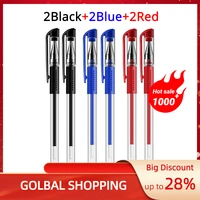 6pcs 23pcs 30 pcs black blue red set gel pen refill ink ballpoint pen bullet tip 0 5mm schooloffice writing supplies stationery