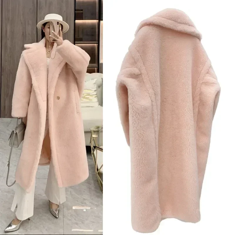 Фото Max Teddy Coat 62% Альпака 26% шерсть 12% шелковое пальто зимнее утепленное женское пальто №3