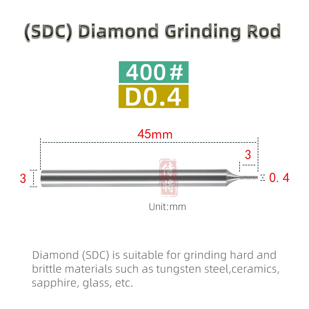 

Шлифовальные стержни SDC алмазные 150/200/400 # 3 мм