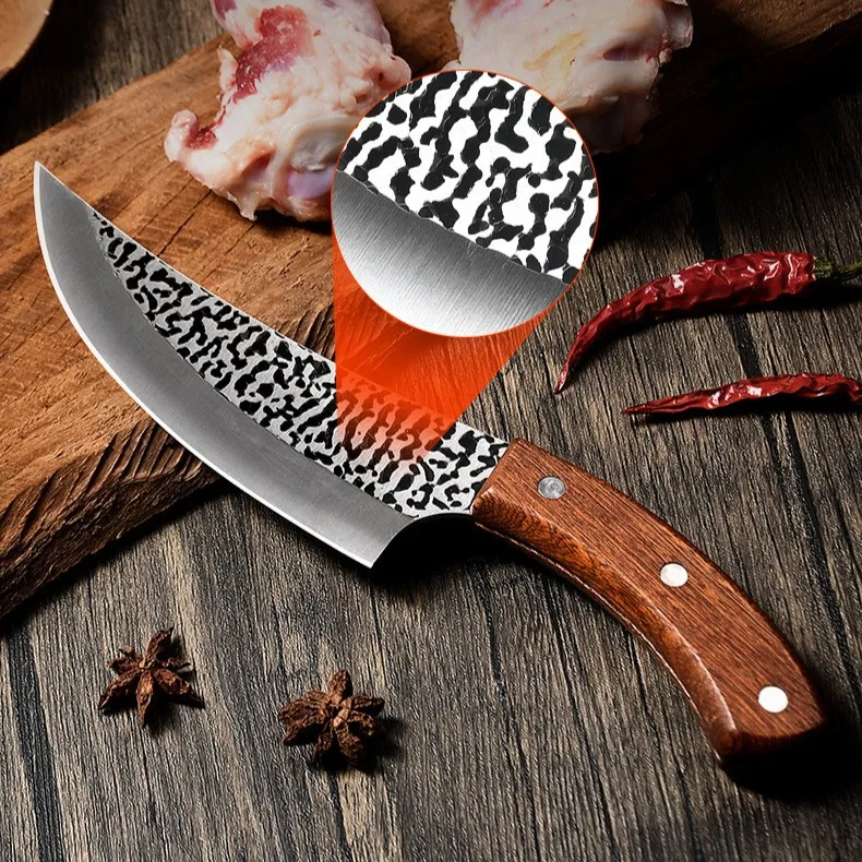 

High Carbon Steel Butcher Knife Forged Butcher Knives Meat Cleaver Boning Hunting Camping Fishing Survival Chef Knife Set