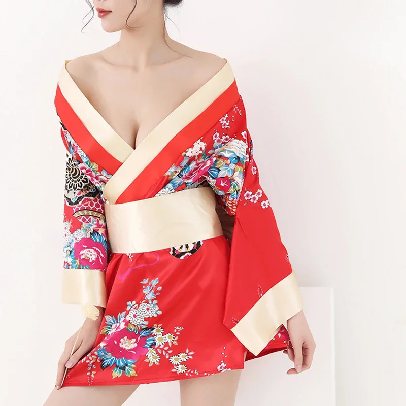 Пикантное кимоно для женщин японская цветочная мода кардиган Yakata хаори шелковая