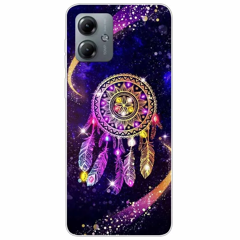 Чехол для Motorola Moto G14 с изображением животных |