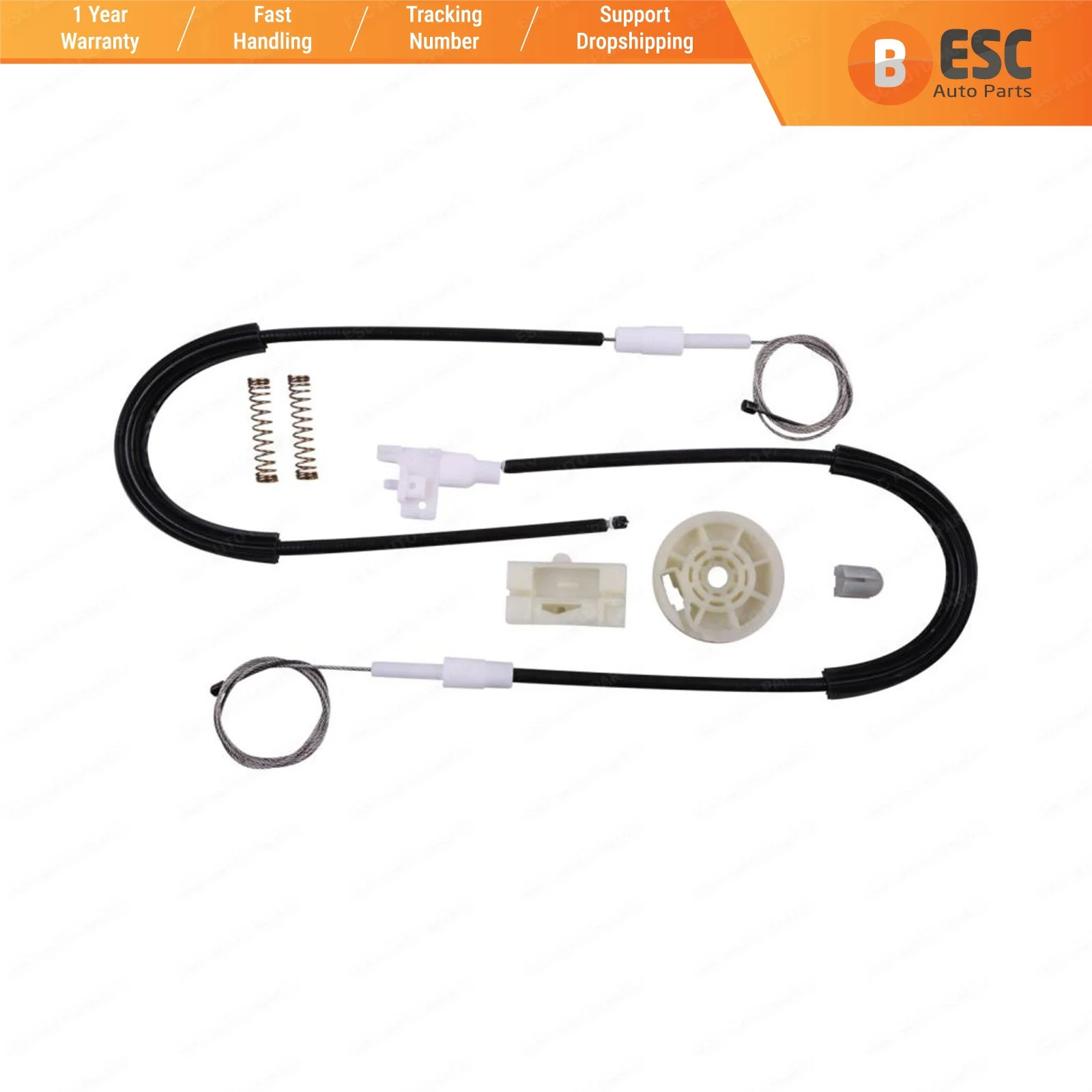 

ESC Auto Parts EWR297 Electrical Power Window Regulator Repair Kit Right Door for Renault Megane 1 Coupe 1996–2003