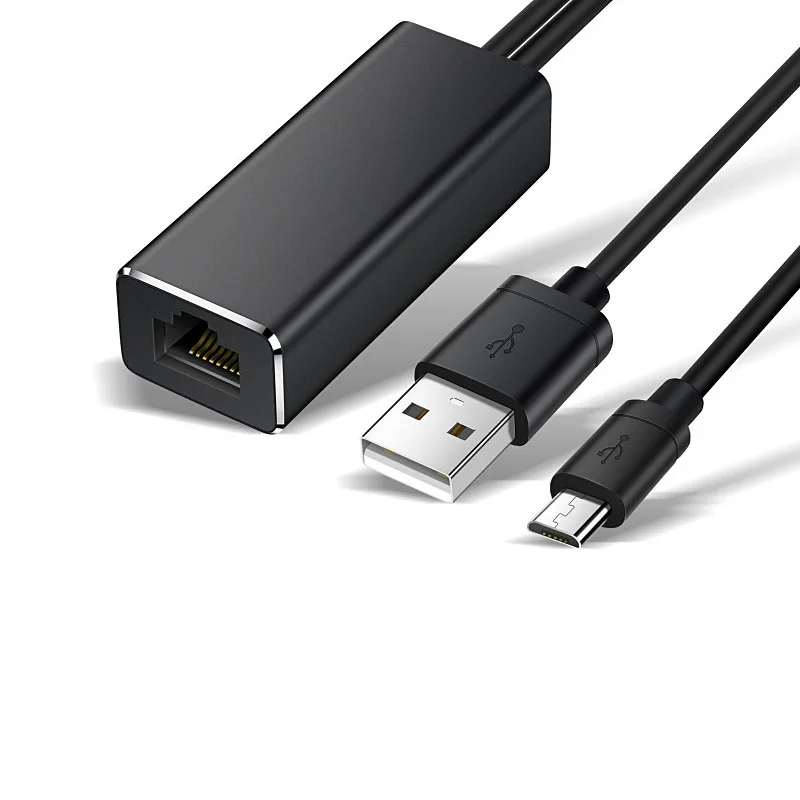 Новый адаптер Chromecast Ethernet USB 2,0 к RJ45 для Google 2 1 Ultra Audio TV Stick Micro USB сетевая карта