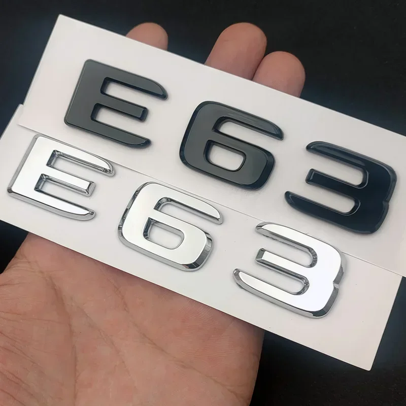 Черные хромированные 3d-буквы для наклеек на багажник автомобиля Mercedes Benz E63 AMG W213
