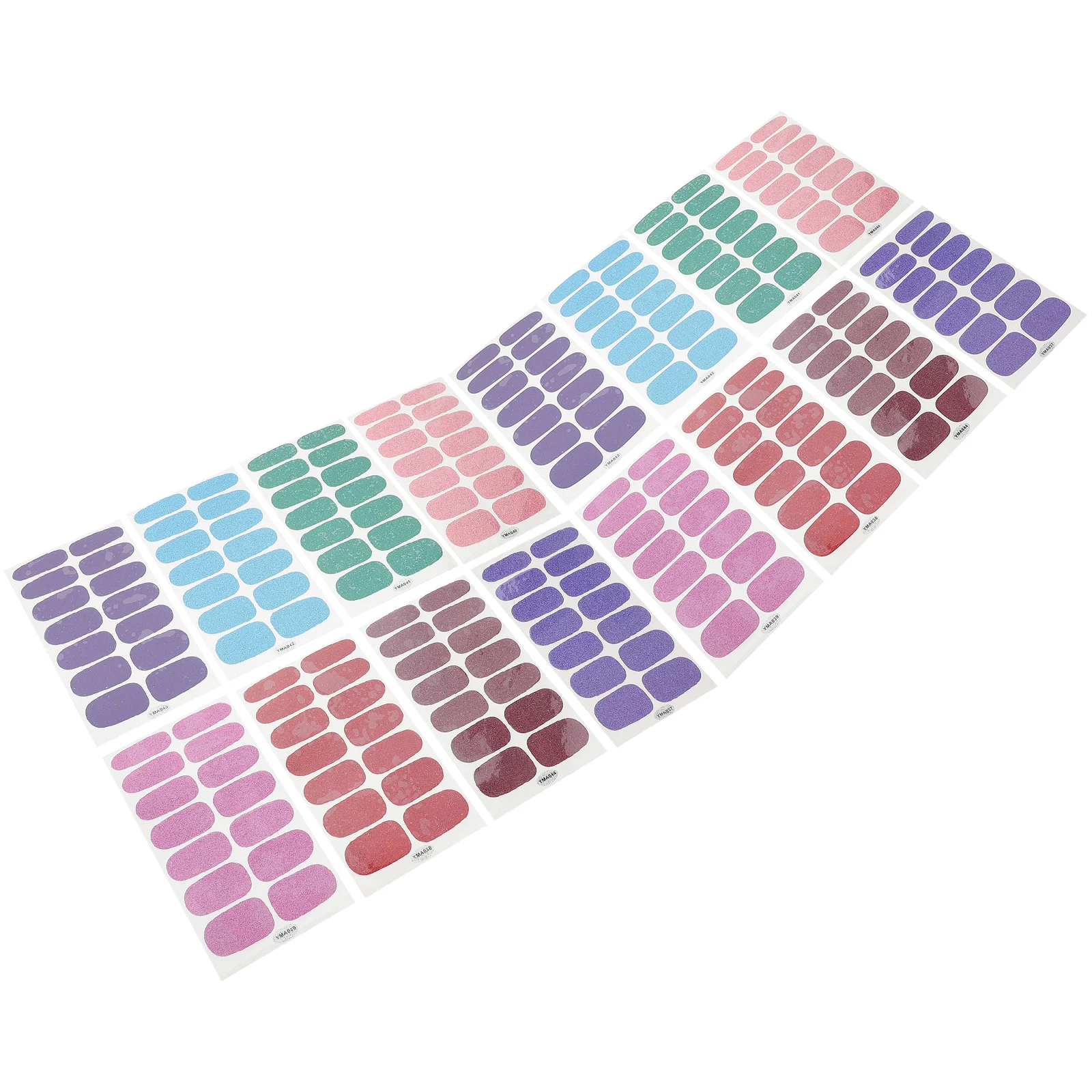 

16 Sheets Nail Strips Sticker Glitter Nail Stickers Adhesive Nail Polish Sticker