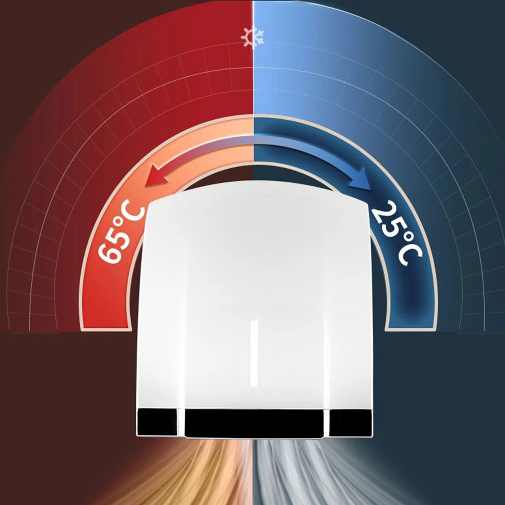 뜨겁고 차가운 바람 자동 손 건조기 적외선 센서 18 M/S 빠른 속도 스마트 건조기 1800W 강력한 전기 공기 건조기