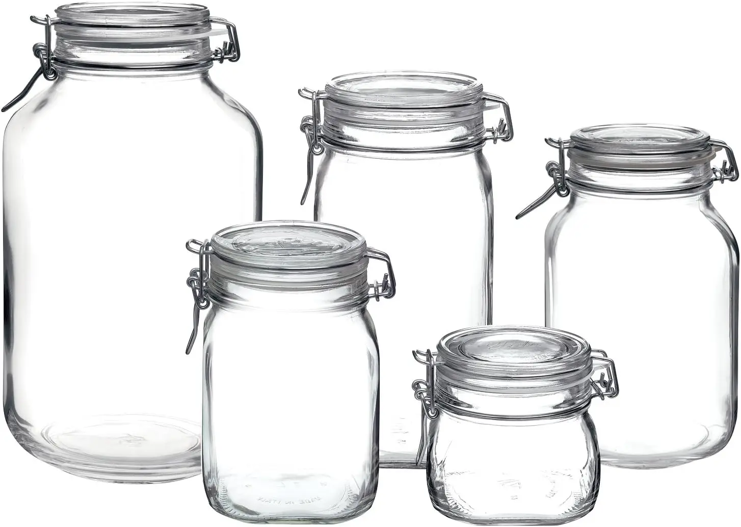 

Rocco Fido Clear Glass 5 Piece Canning Jar Set