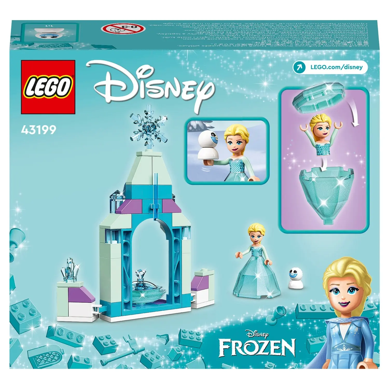 Конструктор Лего Дизайнер Дисней "Frozen" 43199 "Замок Ярд" с Эльзой - оригинальная модель игрушек-фигурок для детей, подходит для подарка на день рождения мальчикам и девочкам, идеально подходит для создания приключений.