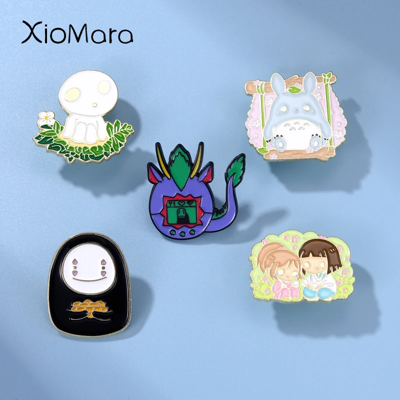 

Ghibli Studio Totoro Enamel Lapel Pin Custom Anime Brooches Badge Backpack Jewelry Accessories Gift For Friend Free Shipping
