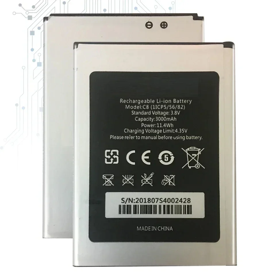 Сменный аккумулятор емкостью 3000 мАч для Oukitel C8