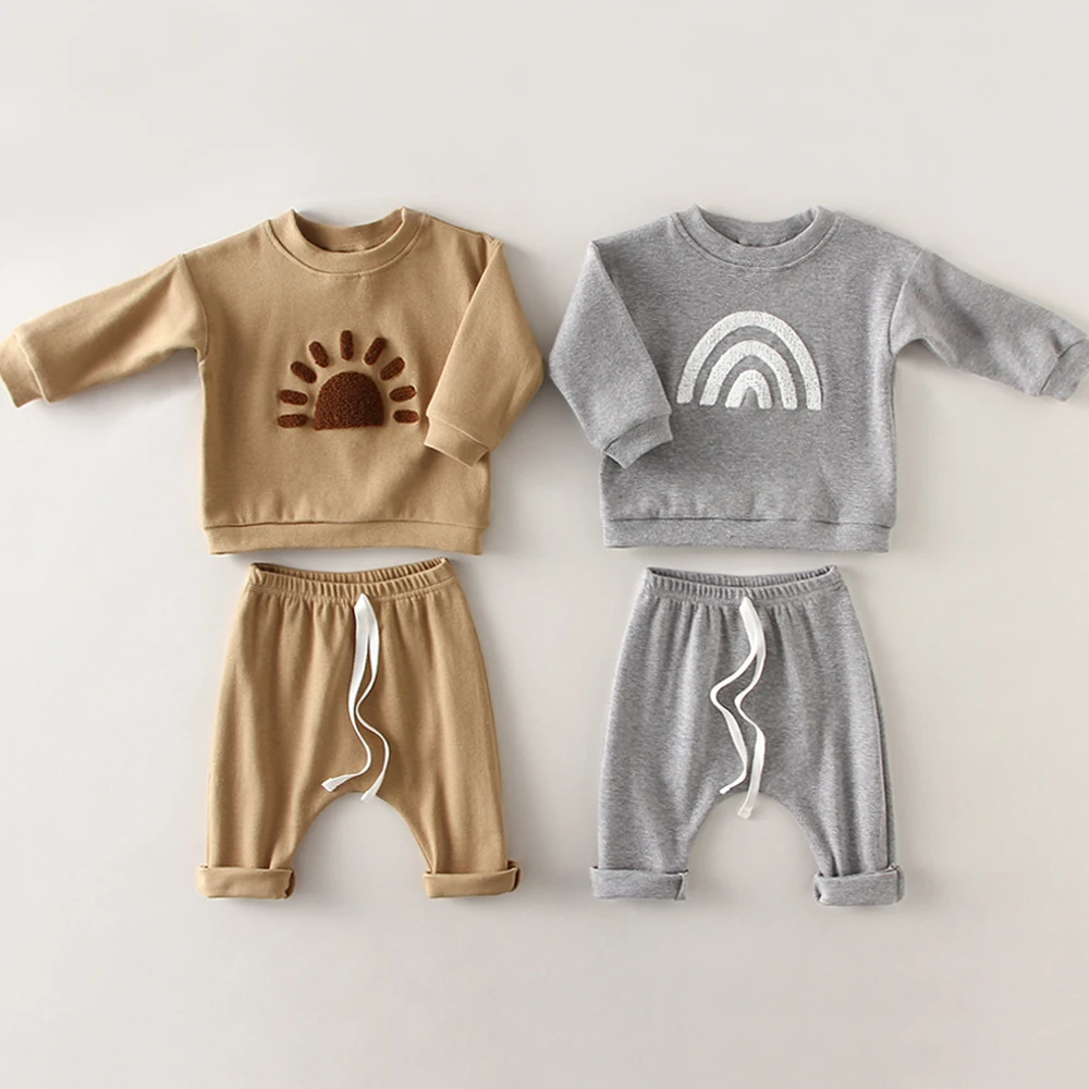

Spring Baby Boy Clothes Set 2pcs Cotton Sweater + Pants For 0-5Yrs Children Kids Outfits Toddler Baby Girl Boy Clothes Sets