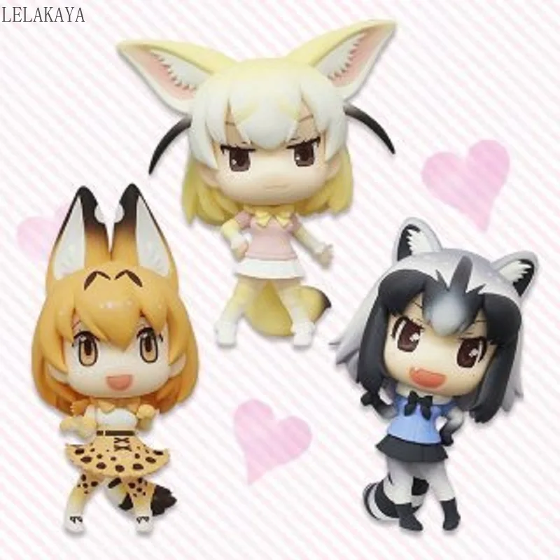 3 шт./компл. аниме Kemono Friends Project мини-фигурки животных из ПВХ коллекционные модели