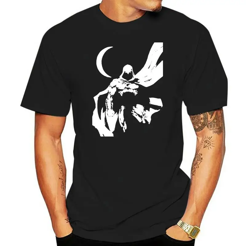 

Комикс Moon Knight вымышленный рыцарь-черная футболка Harajuku топы модная Классическая футболка