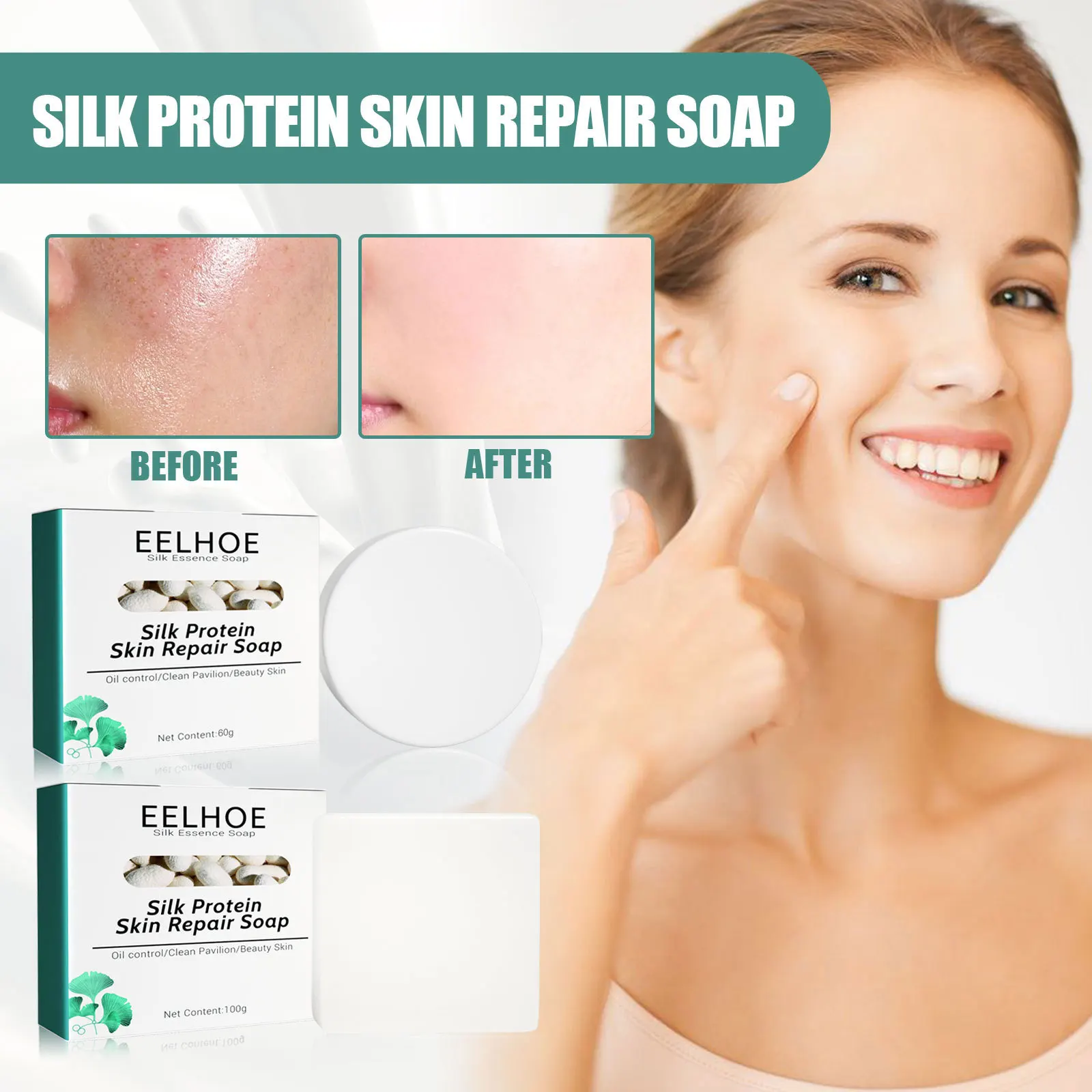 

2022 Moisturize Manual Repair Skin Soap Collagen Moisturizing Milk Whitening Soap Skin Repair Silk Protein Soap