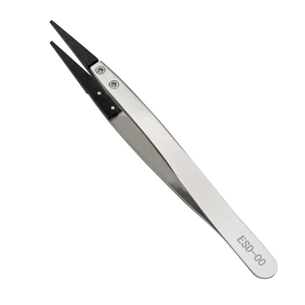 

Anti-static Tweezers Industrial Tweezers Stable Clamping 1pcs Curved Straight Detachable Industrial Maintenance Metal