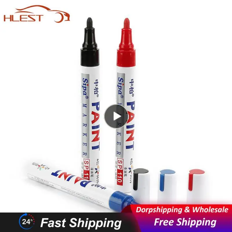

1~10PCS Tire Pen Light Fastness Zhongbai Lacquer Oil Pen Lacquer Oil Pen Durable Paint Pen Touch Up Pen Car Accessories
