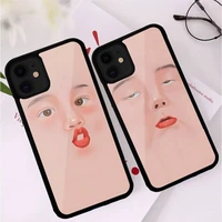 funny personality expression cute phone case pctpu for iphone 6s 7 8 plus x xs max for apple phone xr 11 12 13 mini pro cover