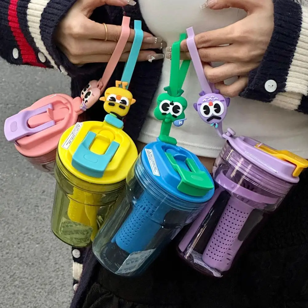 

Practical Straw Bottle Cartoon Wear-resistant Creative Children Water Bottle Cup BPA Free Straw Cup School Supplies
