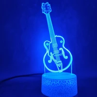 nighdn 3d lamp guitar colorful led night light bedroom decor bedside table lamp for sleeping gifts toys for kids baby birthday
