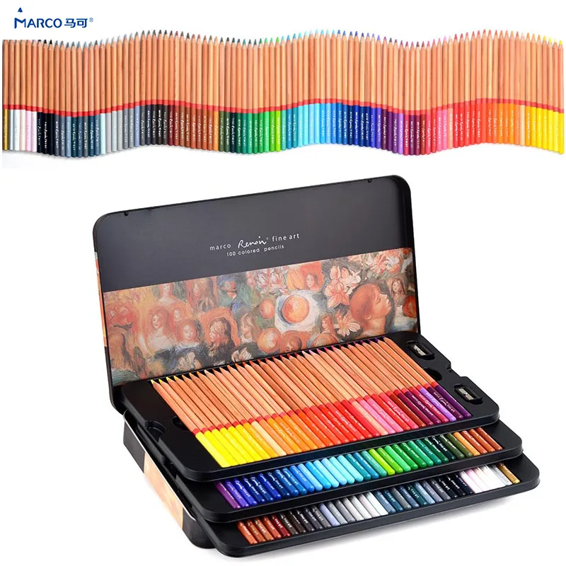 24/36/48/72 wooden oily color drawing pencils set drawing professional painting sketch art color pencil school gift art supplies