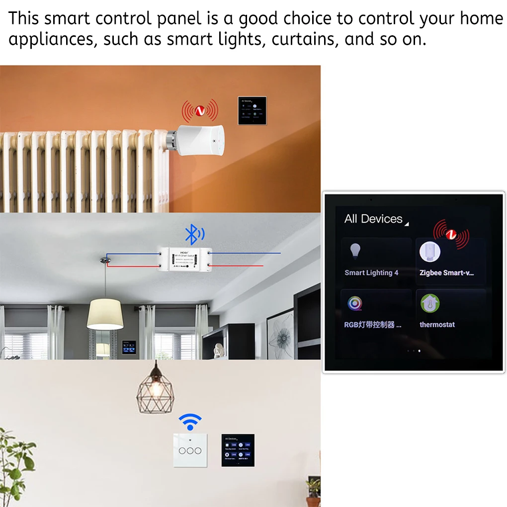 

Tuya Living Room Touch Screen Control Panel Central Controller Wall Mounted