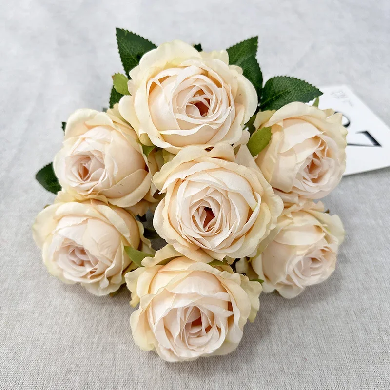 43CM7 голова жемчужная роза искусственный цветок свадебный дорожный путеводитель букет цветочная композиция украшение на день Святого Валентина украшение дома