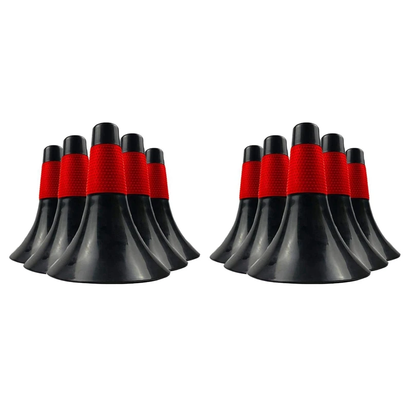 

10 Pack Agility Cones For Training Basketball - Non-Slip Cone Themed Party Decoration - For Soccer Skating Drills