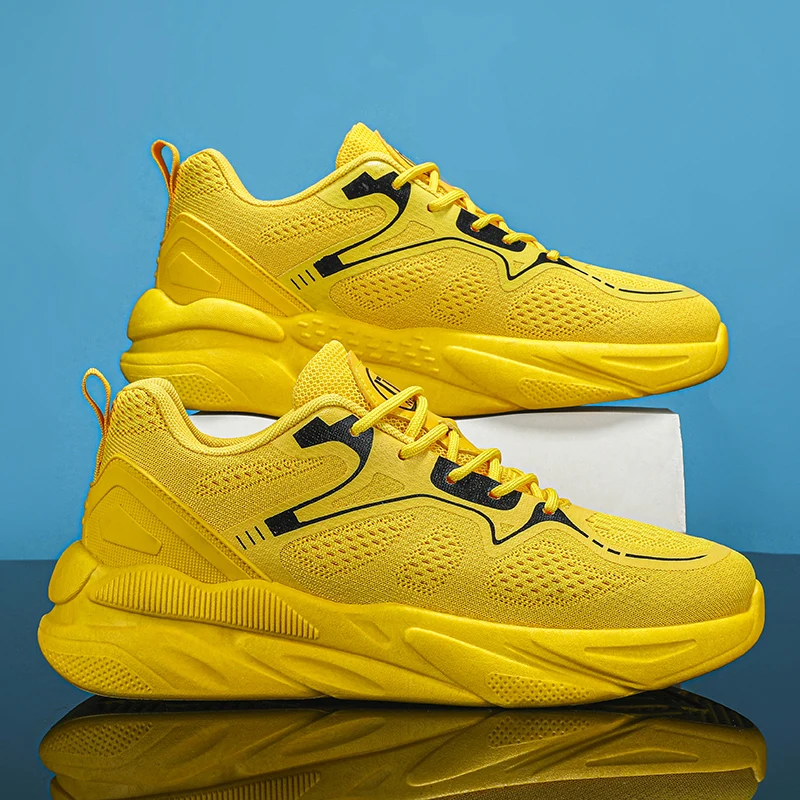 Summer Men's Casual Sports Running Shoes Lace Up Men's Sports Shoes Lightweight And Breathable Walking Sports Shoes