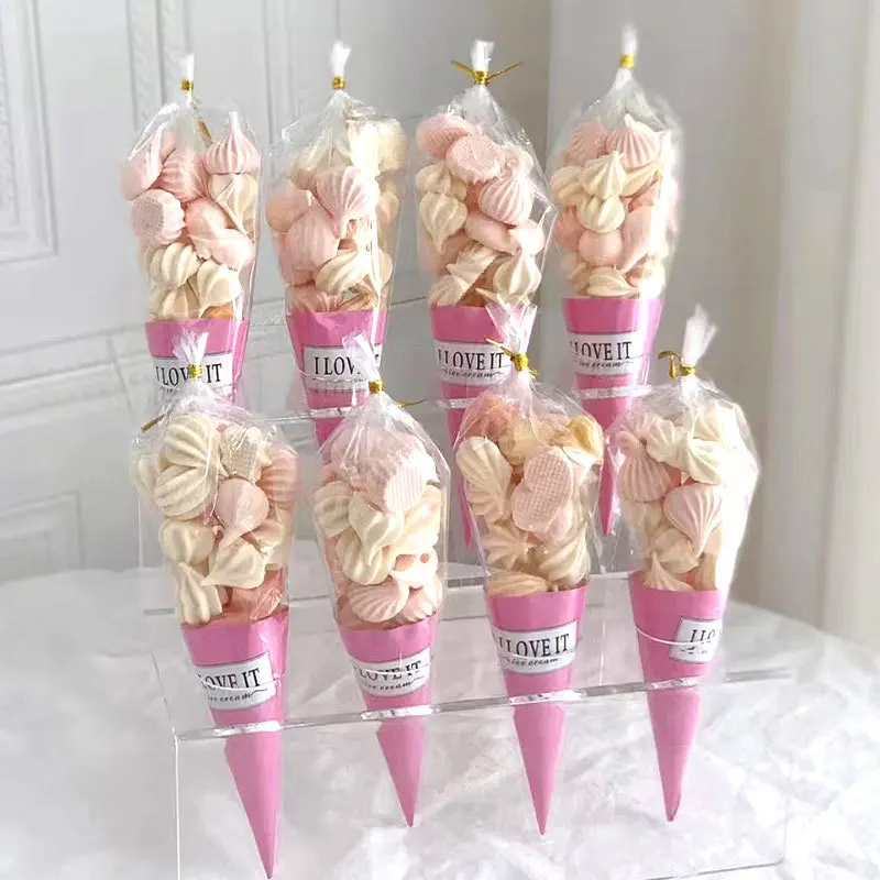 100 шт., одноразовые бумажные вафельные конусы для мороженого 100 шт., одноразовые бумажные вафельные конусы для мороженого