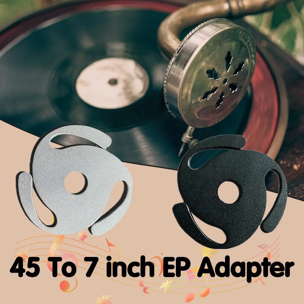Durable Aluminum Alloy 45RPM Center Adapter 7" Big Record Denon Turntable Player 300f Vinyl Dp Hole Cartridge Adapter Recor M9I9 images - 6