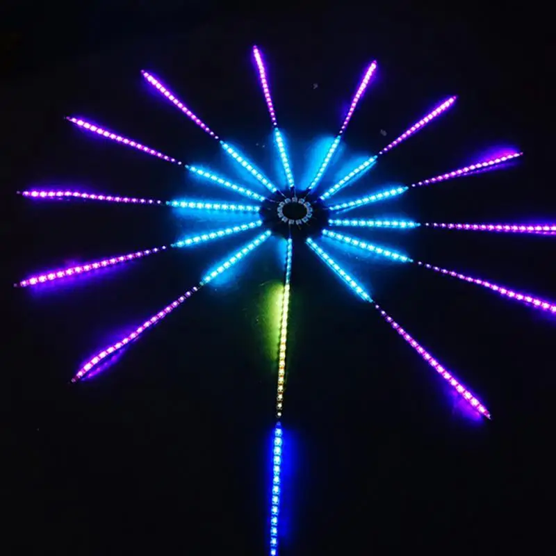 

LED Voice-activated Marquee Fireworks Light With Bluetooth APP Full-color Decoration Light With USB Firework Effect Light Strip