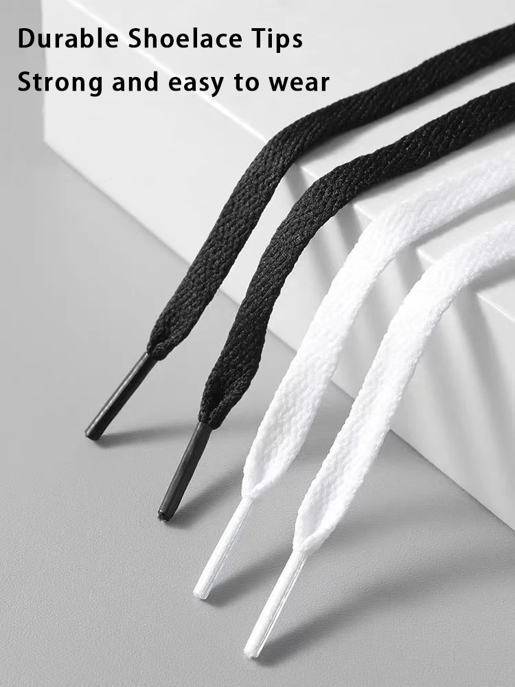 Фото For AF1 Metal Buckle Shoelaces Classics Black White Flat Shoe Laces and Shoe Decoration Suit Sneaker Shoelace Shoes Accessories №3