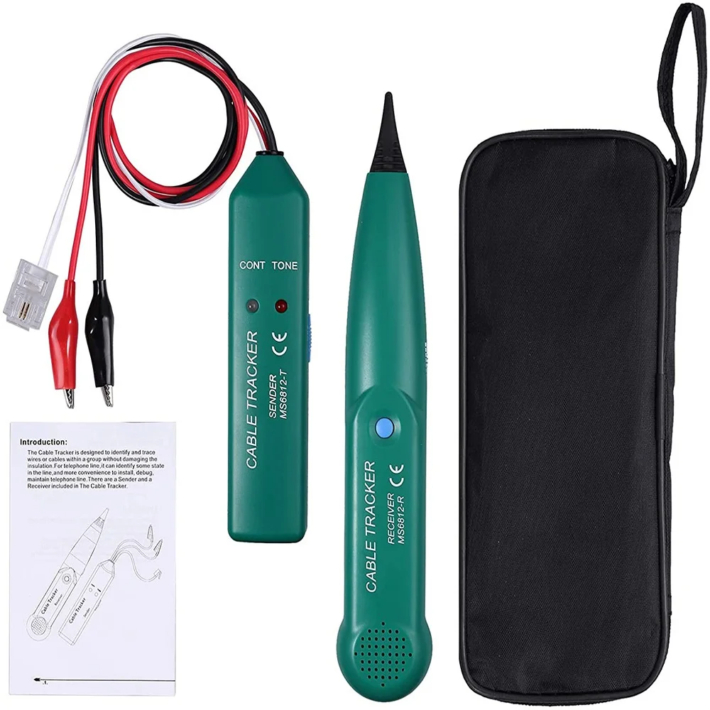 MS6812 RJ11 Telephone Wire Tracker for STP UTP Cat5 Cat6 Cat6A RJ45 LAN Network Cable Tester Tracer Line Finder