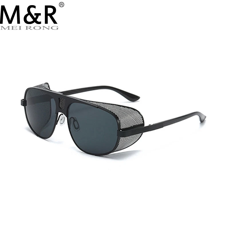 

Fashion Cool Shield Punk Style Side Mesh Sunglasses SteamPunk Brand Design Sun Glasses Oculos De Sol