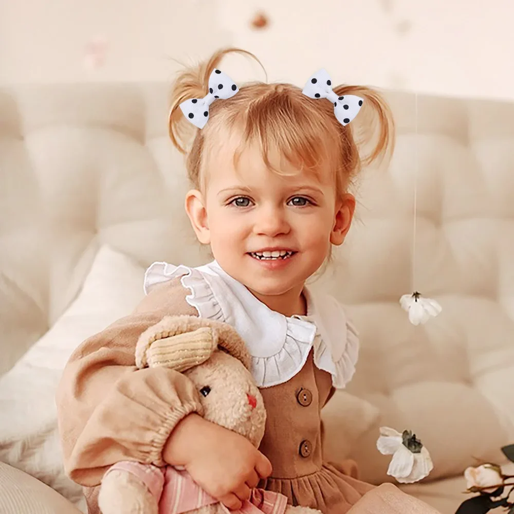 10 шт./компл. мини-бантики эластичные ленты для волос милые нейлоновые резинки