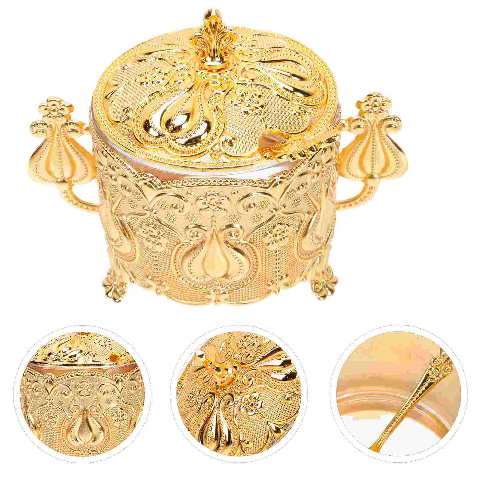 

1 Set Seasoning Storage Container Condiment Jar with Spoon Glass Cookie Jar Tea Leaf Storage Jar Sugar Salt Pot