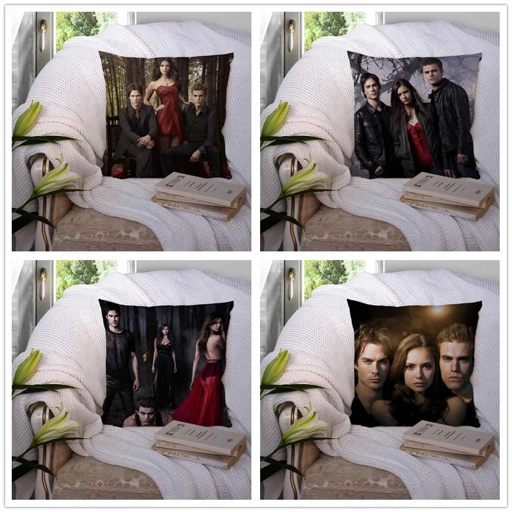 

Vampire Diaries Custom Pillowcase Cushion Cover Home Decor Hotel Car Seat Backrest Sofa Pillow Case 220119-23