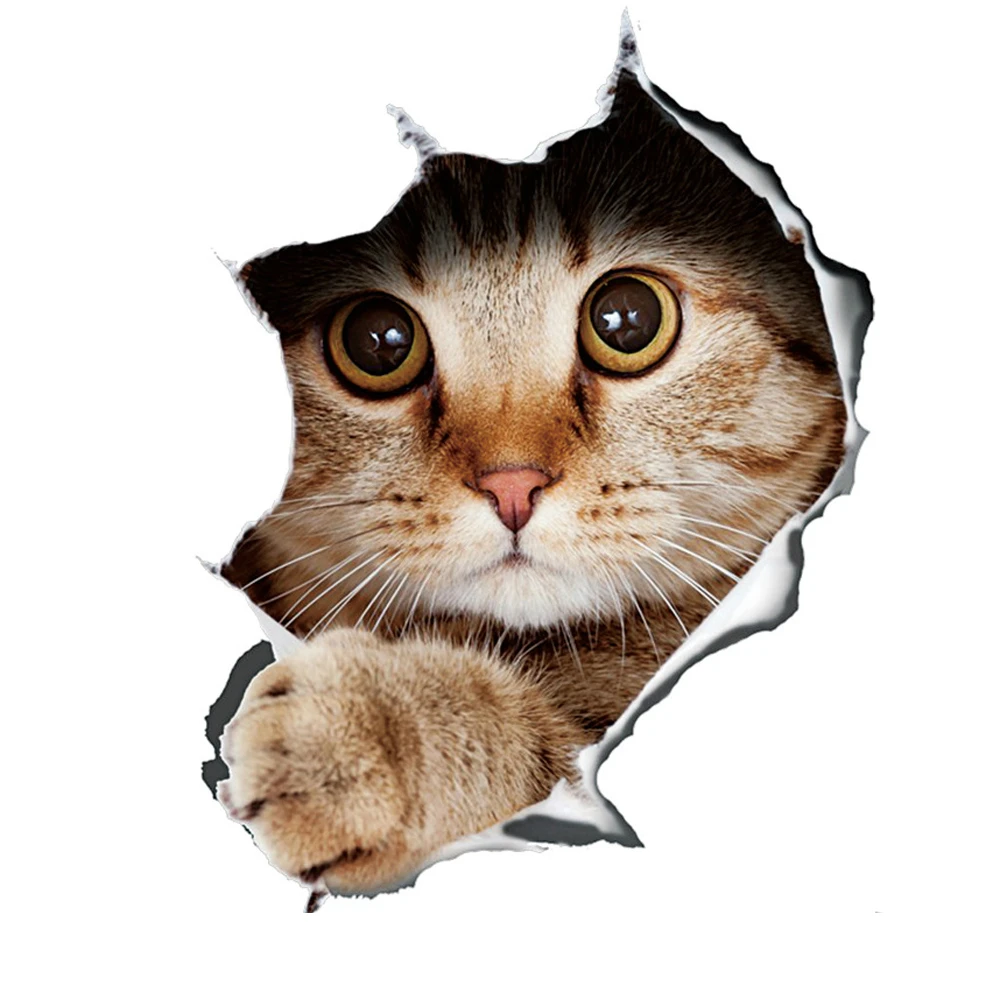 

Модные автомобильные 3D наклейки стерео аниме творческая личность кошка собака имитация наклейки автомобильный Стайлинг Аксессуары