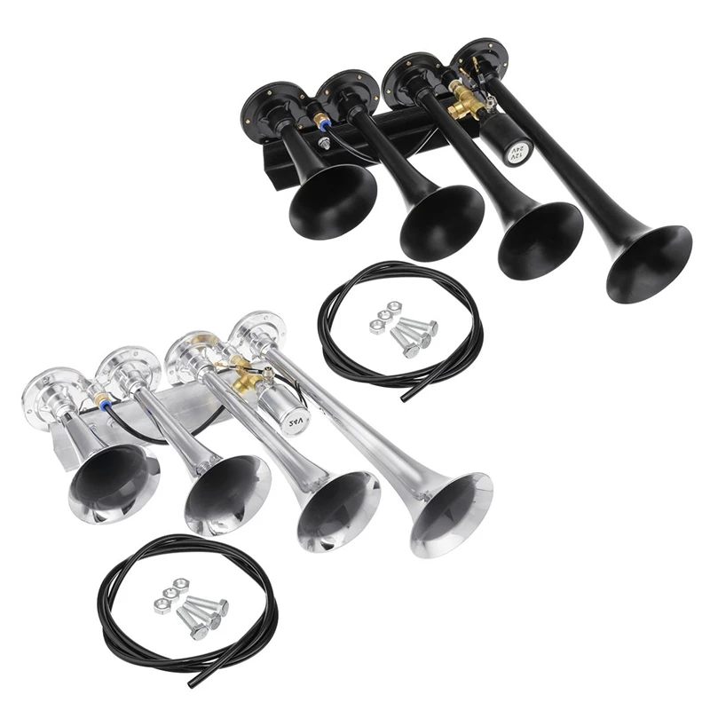 12 В/24 В 185Db 4/четыре супер-труба хромированный автомобильный клаксон для