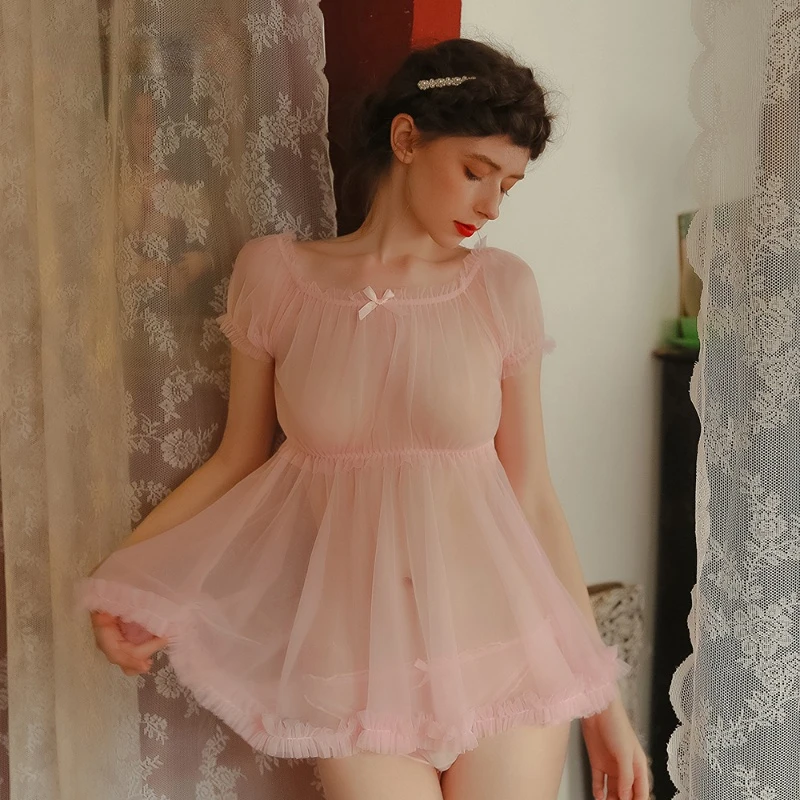 

Женская кружевная ночная рубашка, сексуальная ночная рубашка