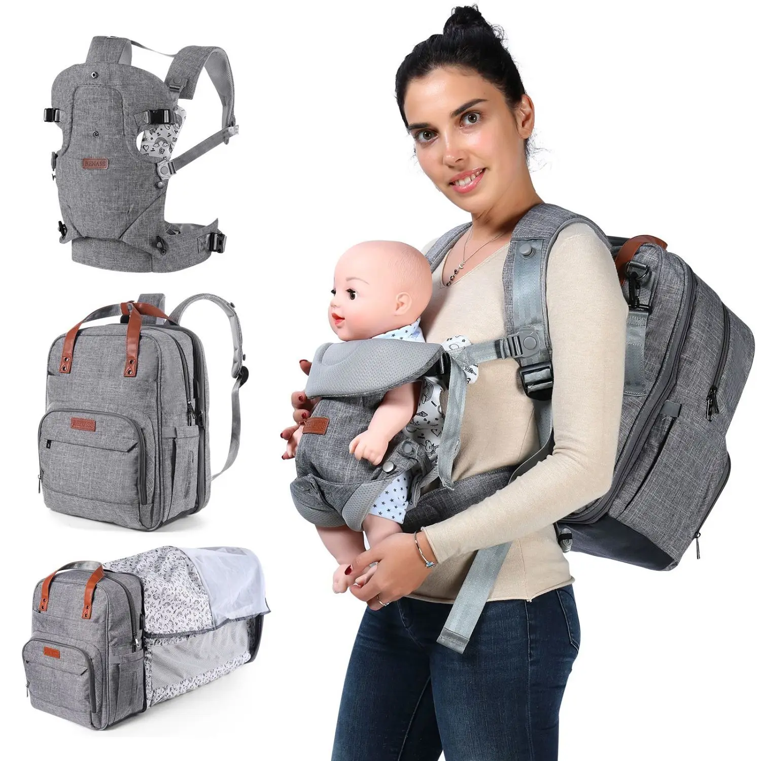 New Maternity Backpack for Baby Multifunction Mom Backpack with Carrier for Newborn Baby Mommy Diaper Bag Mummy Bag