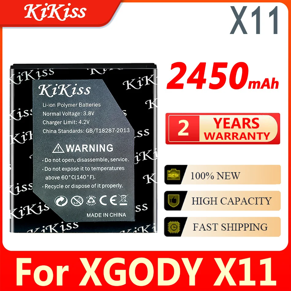 

KiKiss Powerful Battery X 11 2450mah for XGODY X11 Mobile Phone Batteries Replacement High Capacity Batteries