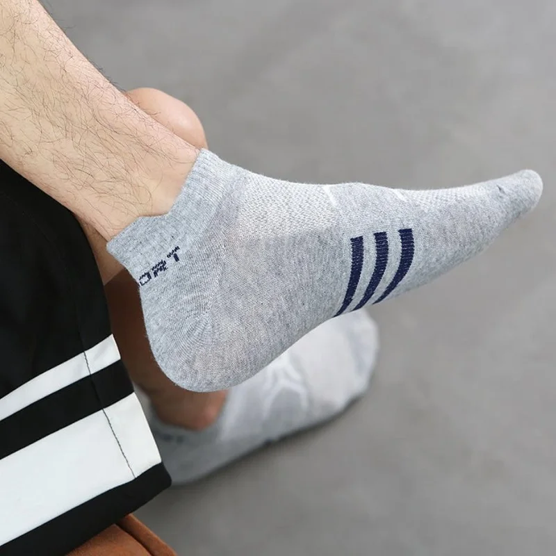5 Pairs Sports Low-Cut Boat Socks Men Breathable Male Comfortable Casual Socks Summer Street Fashions Absorb Sweat Ankle Socks
