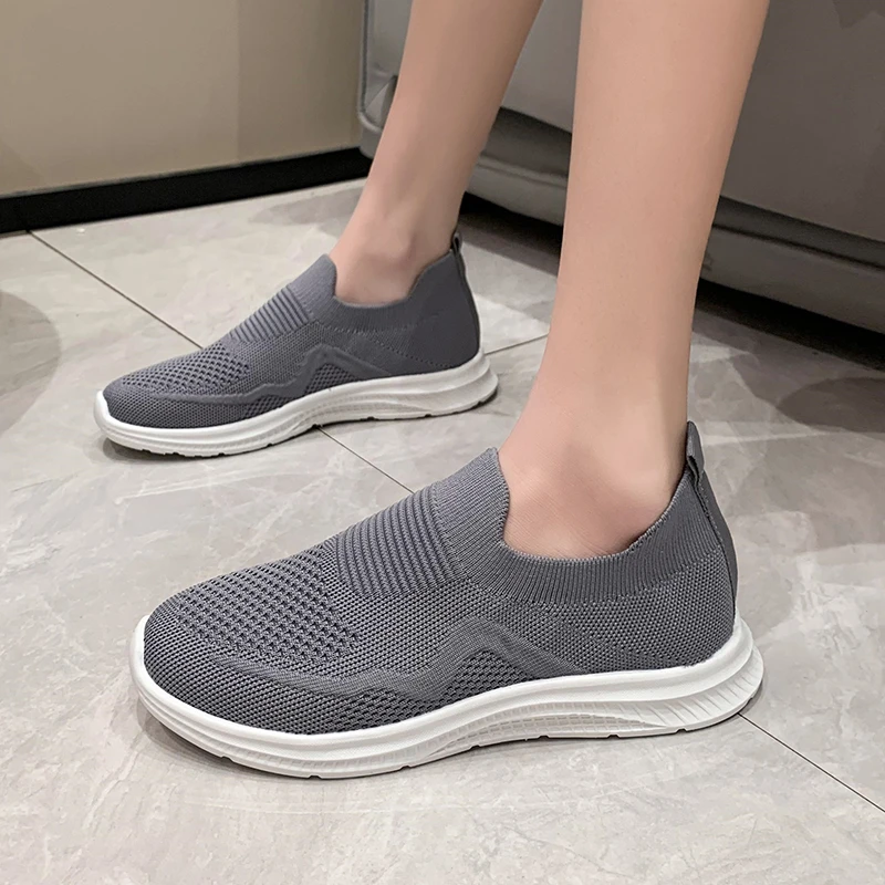 

Shoes for Women 2023 Slip-on Women's Vulcanize Shoes Summer Round Head Breathable Ladies Casual Sneakers Mesh Sneakers Female